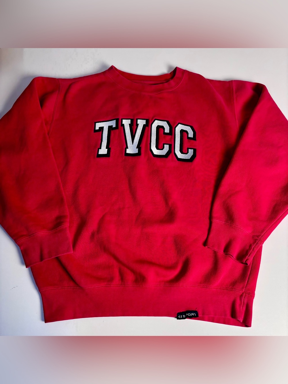Vintage Heavyweight TVCC Red Crewneck Sweatshirt - Classic Fit